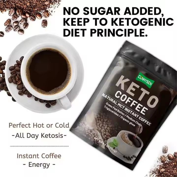 Private Label Keto Slimming Coffee Weight Loss Diet Control MCT Meal Replacement Food Instant