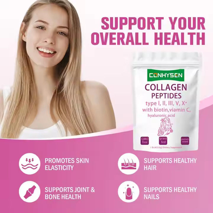 Supplements OEM Collagen Peptides Powder for Skin Hair Joint Health Supports Anti Aging