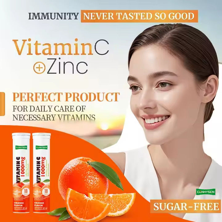 OEM ODM Vitamin C Effervescent Tablets 1000mg Over 20 Vitamins Herbs Minerals Immune Support