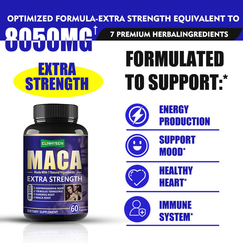 OEM Maca Male Enhancement Capsules Support Energy Men Power Pills Tongkat Ali Capsules