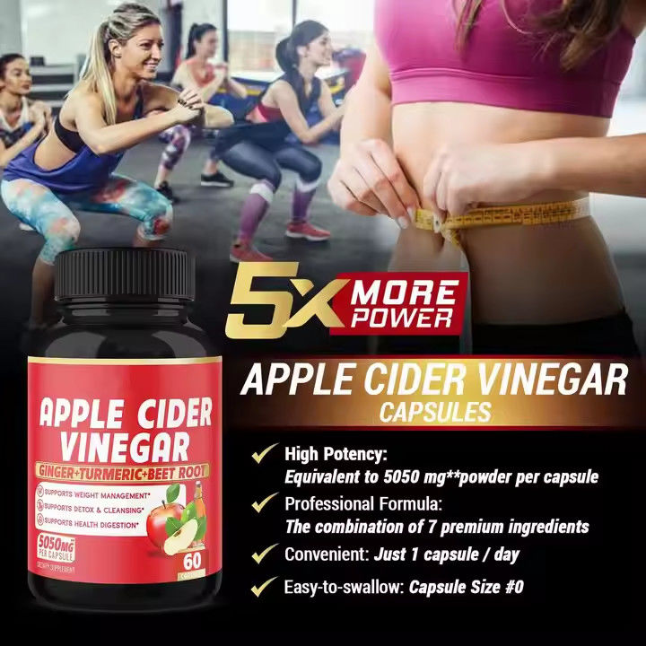 Private Label Apple Cider Vinegar Capsules Factory for Weight Management Burning Fat