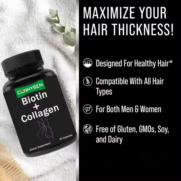 OEM Plant Extract Collagen Biotin Capsules Keratin Supplement For Healthy Hair And Skin