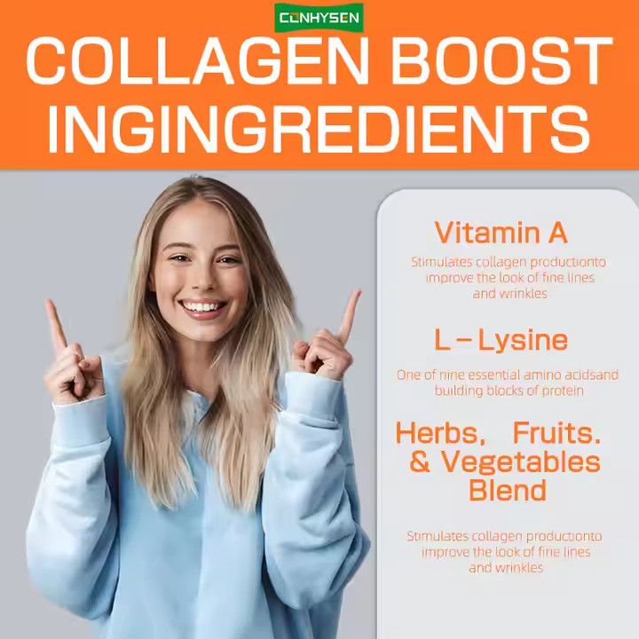 Plant Based Collagen Supplement Capsules for Smooth Skin Hair Growth Nails Support