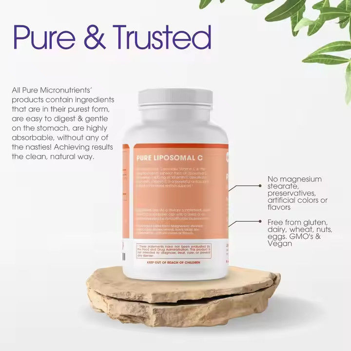 Pure Liposomal Vitamin C Capsules Supports Hair Skin and Nails Health Nutritional Supplements
