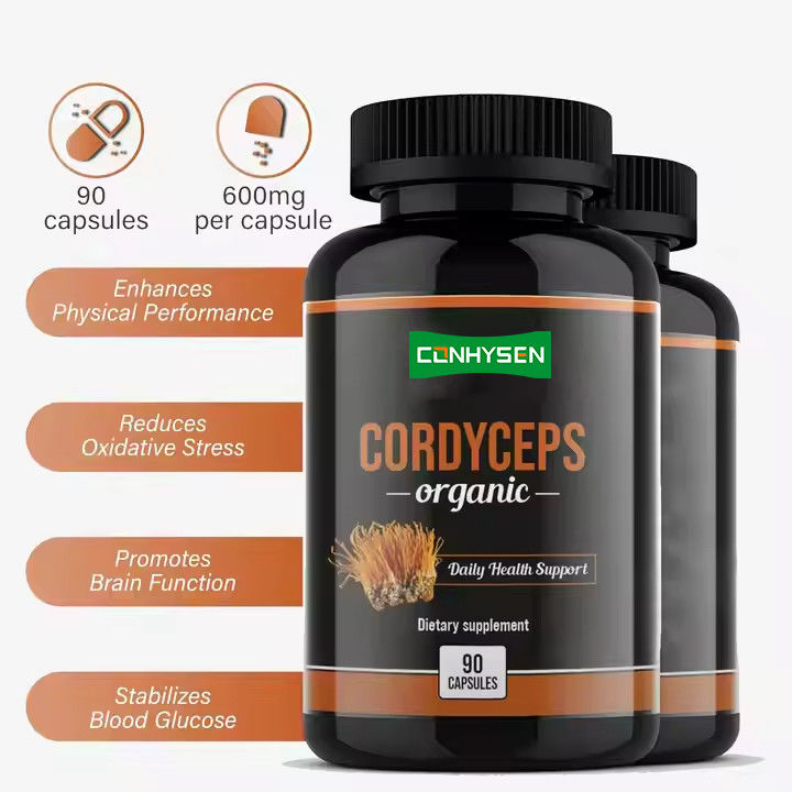 OEM ODM Organic Cordyceps Capsules Promotes Brain Function Herbal Supplement Capsules