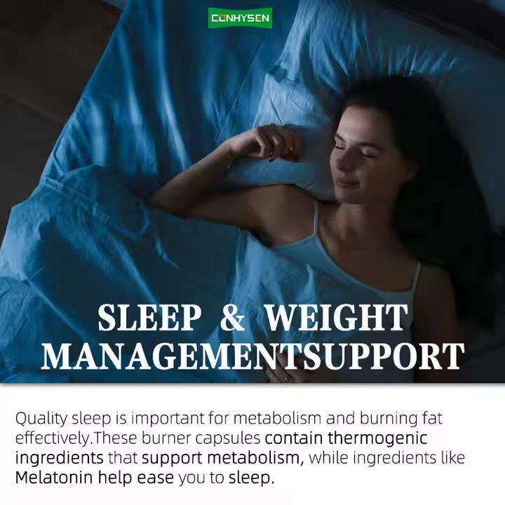 L Theanine Slim Fat Burner Capsules Night Time Supports Weight Management OEM ODM
