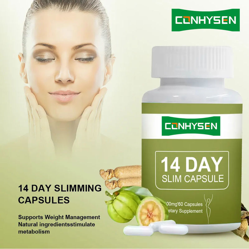 Private Label 14 Days Slimming Capsules Detox Fast Flat Tummy with Garcinia Cambogia Pills