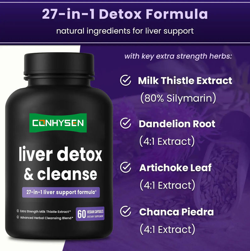 Milk Thistle Seed Extract Slimming Capsules Liver Detox And Cleanse Capsules Custom Flavor