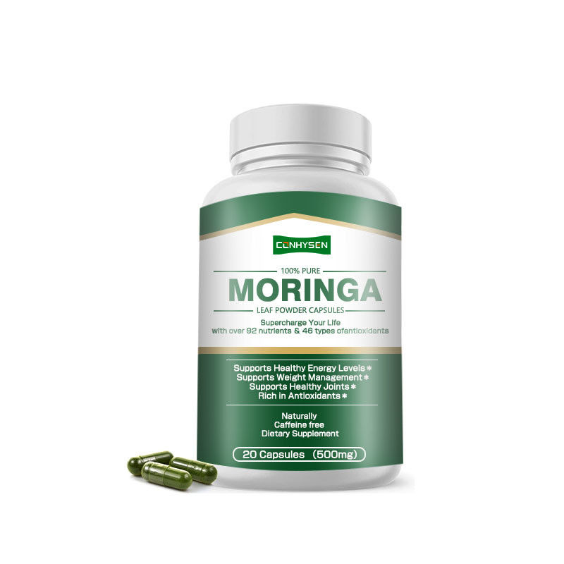 Custom 100% Pure Moringa Capsules For Support Weight Management Healthy Joints