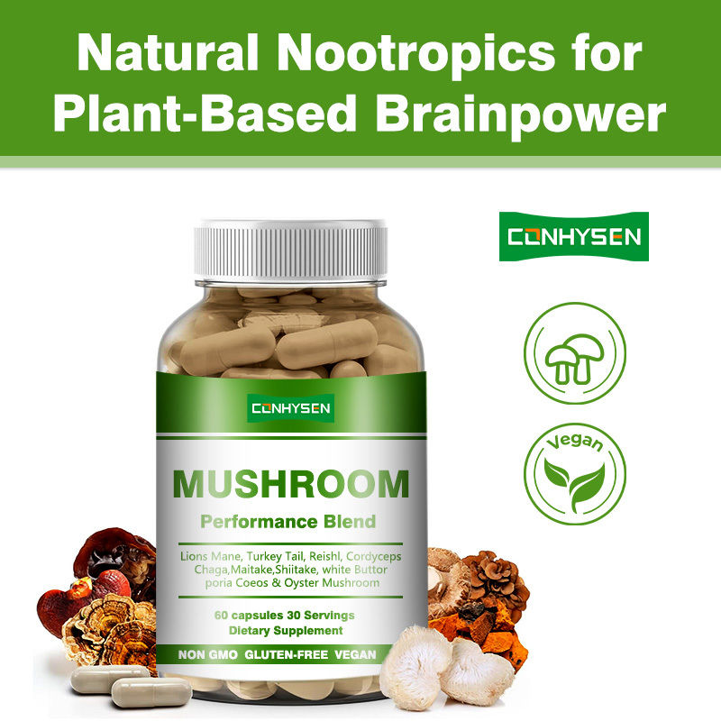 Supplement Manufacturer Mushroom Performance Blend Capsules For Support Better Focus Memory