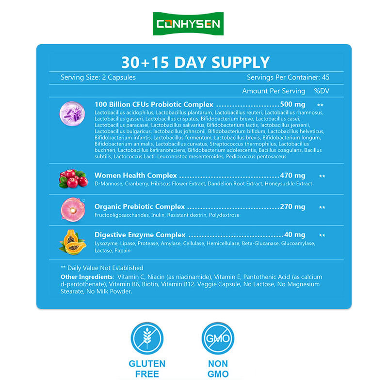 Women'S Probiotics Capsules Improves Digestive Regularity Women's Health Products