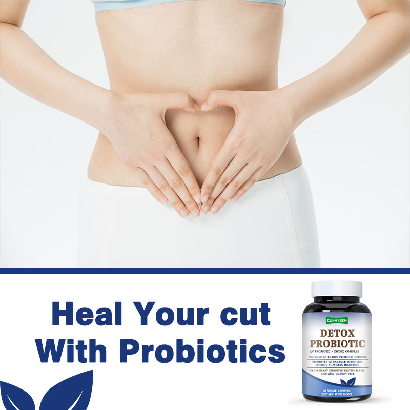 Premium Custom Detox Probiotics Capsules Improves Energy Levels Formulated For Women And Men