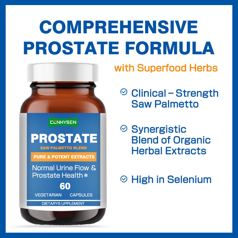 Custom Label Prostate Capsules Saw Palmetto Supplement Boosts Prostate Health Formulated For Men