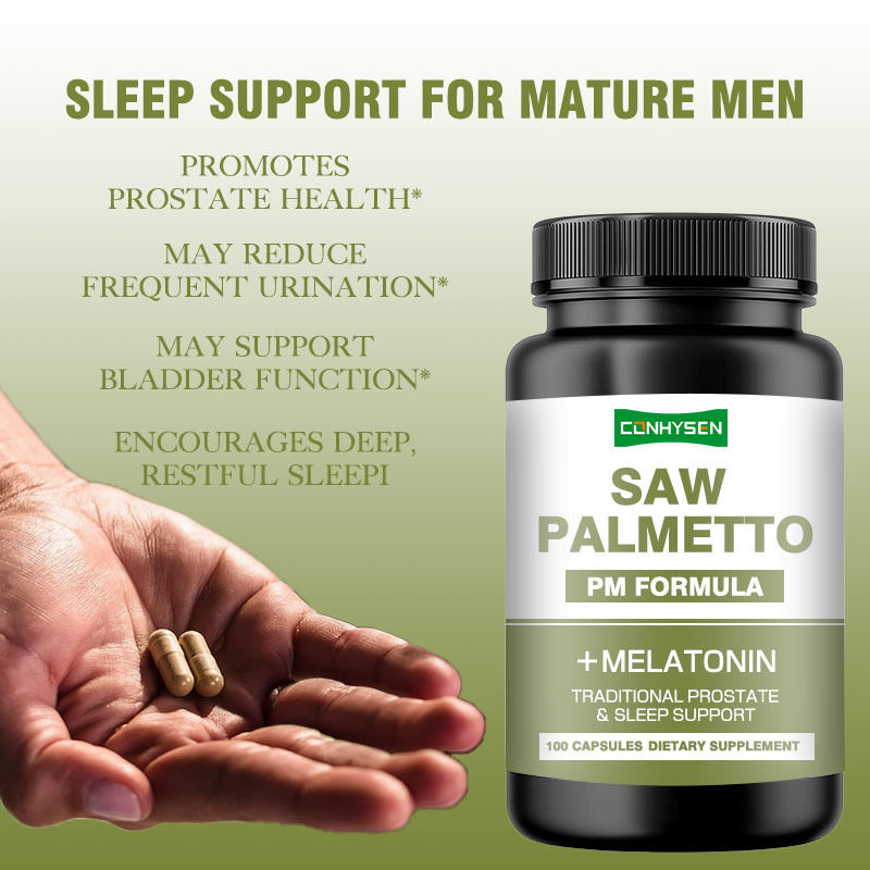 Premium Custom Saw Palmetto Capsules Supports Bladder Function Natural Saw Palmetto Extract Capsules