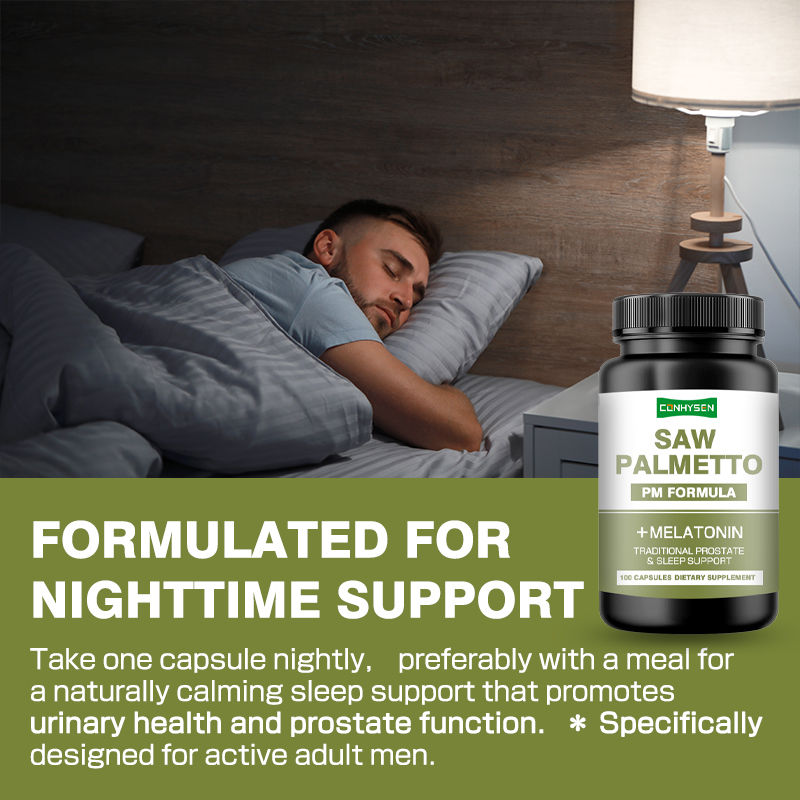 Premium Custom Saw Palmetto Capsules Supports Bladder Function Natural Saw Palmetto Extract Capsules