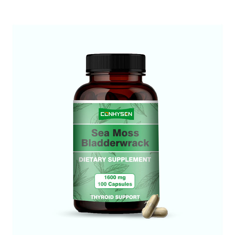 High Quality Sea Moss Capsules With Bladderwrack For Enjoy Overall Support Sea Moss Supplement