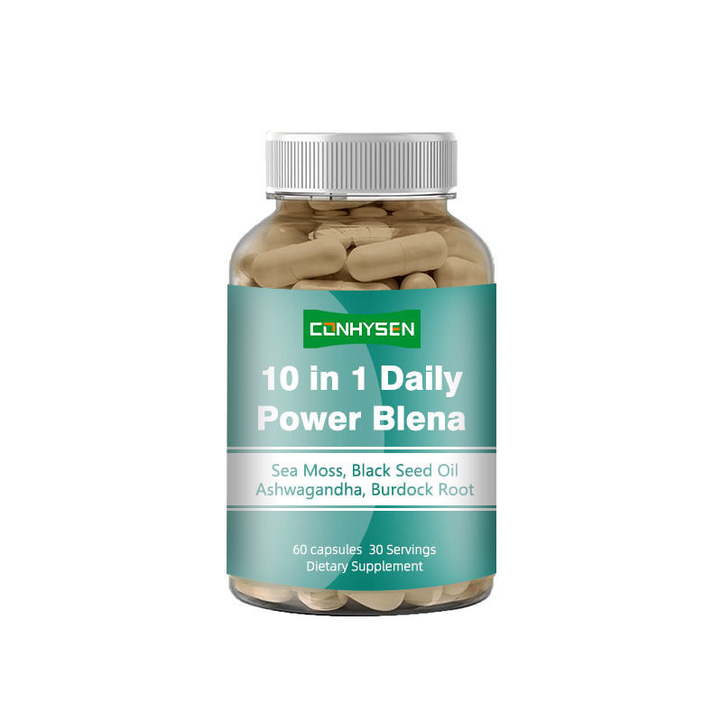 Sea Moss Capsules With 10-In-1 Blend For Antioxidants Support Black Seed Oil Capsules