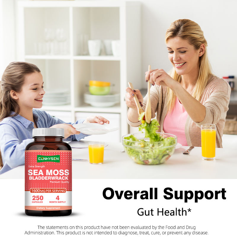 Wholesale Custom Extra Strength Sea Moss Capsules For Overall Support Dietary Supplement