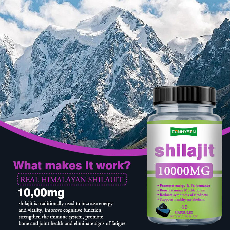 Private Labels 1000mg Pure Shilajit Capsules Health Care Capsules Promotes Energy And Performance