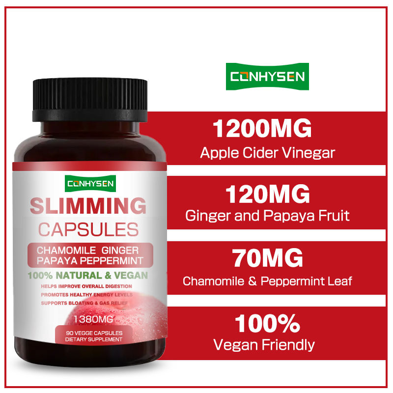 Factory Direct 100% Vegan Slimming Capsules With Chamomile Ginger Helps Improves Overall Digestion