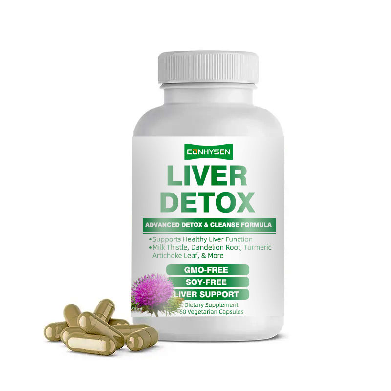 Custom Label GMO Free Milk Thistle Extract Liver Detox Capsules Supports Healthy Liver Function