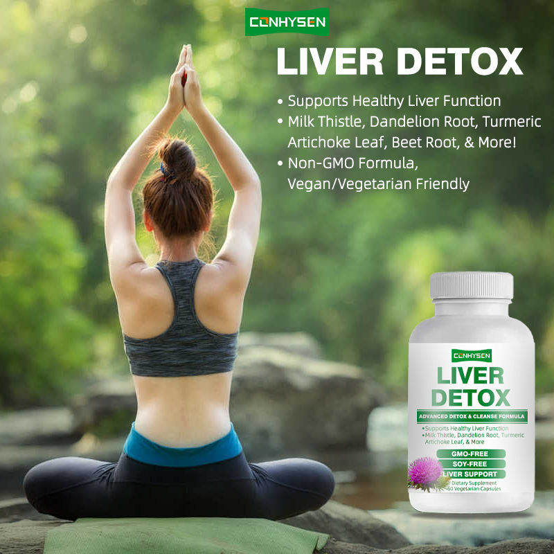 Custom Label GMO Free Milk Thistle Extract Liver Detox Capsules Supports Healthy Liver Function