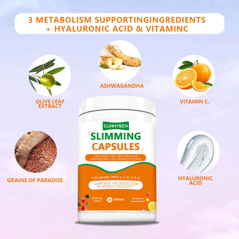 Custom Label Slimming Capsules Supports Joint & Bones with Vitamin C Hyaluronic Acid Supplement