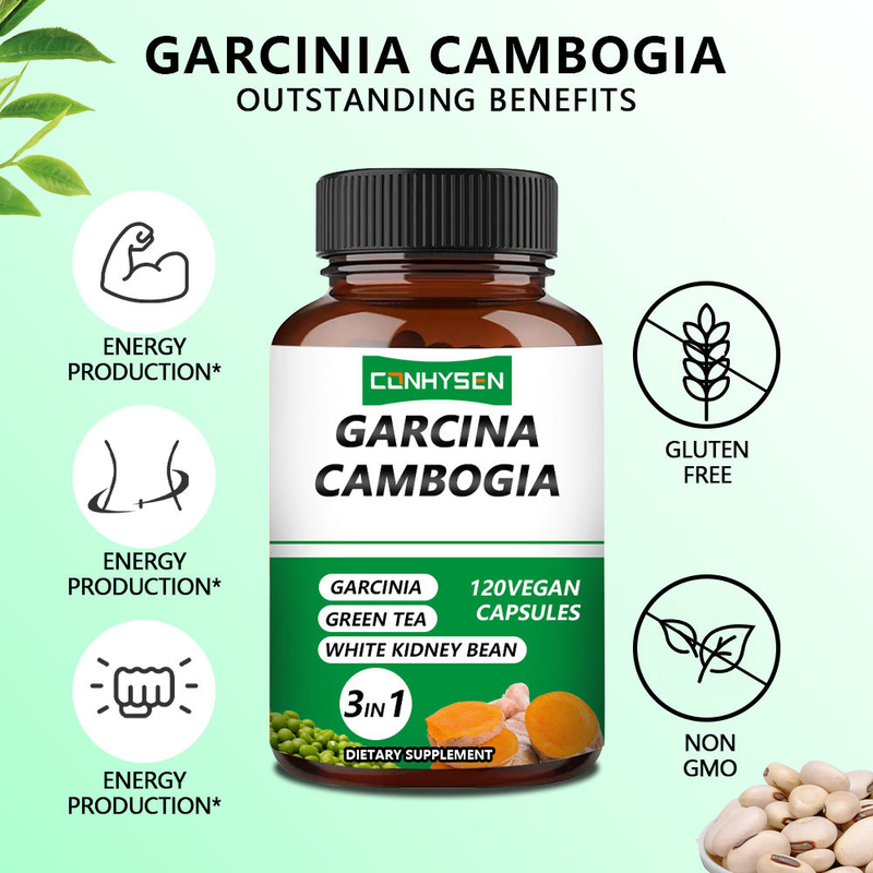 Customization 3-In-1 Garcinia Cambogia Capsules Supports Strength With White Kidney Bean