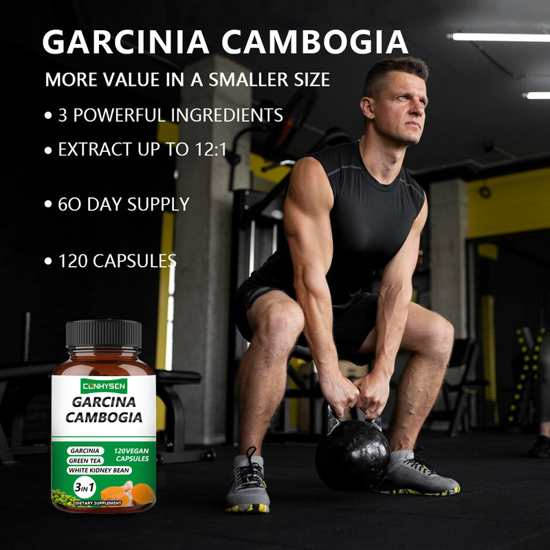 Customization 3-In-1 Garcinia Cambogia Capsules Supports Strength With White Kidney Bean