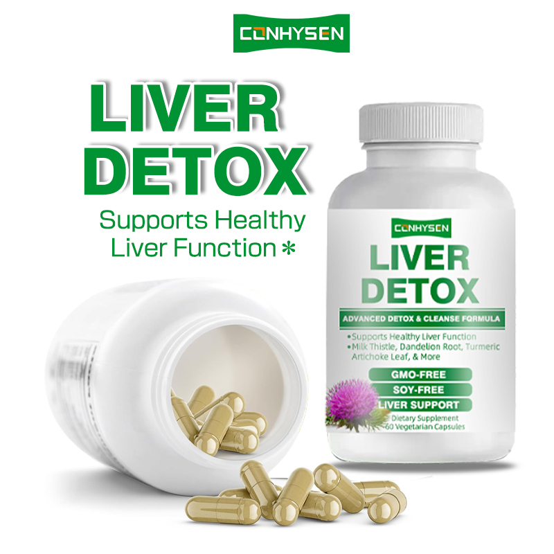 Custom Label Liver Detox Capsules Boosts Liver Health Vegetarian Capsule with Dandelion Root Powder