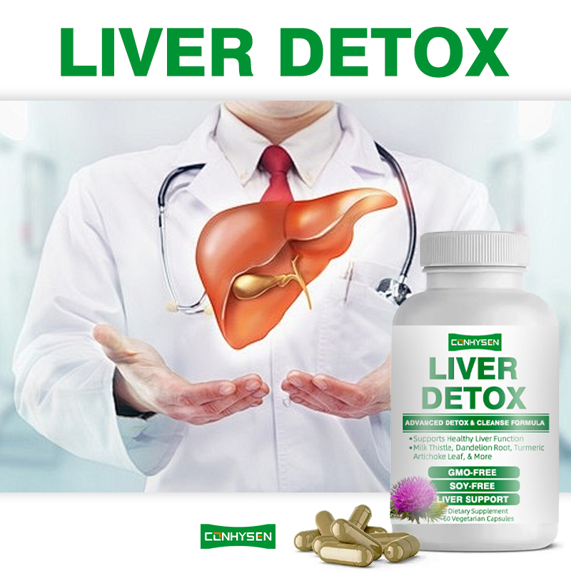 Custom Label Liver Detox Capsules Boosts Liver Health Vegetarian Capsule with Dandelion Root Powder