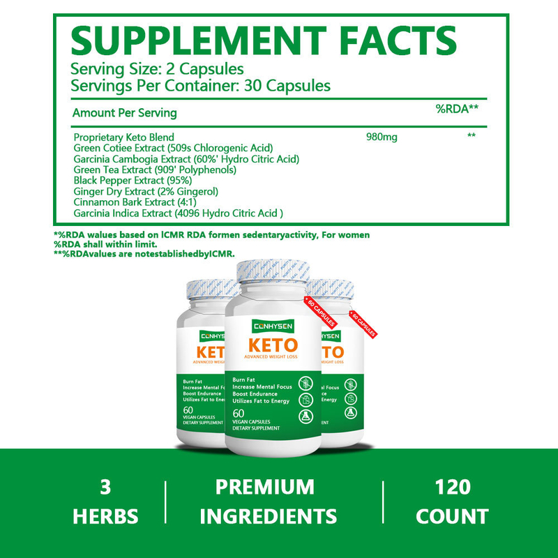 Factory Supply Utilizes Fat to Energy KETO Capsules Natural Safe Weight Loss Capsule