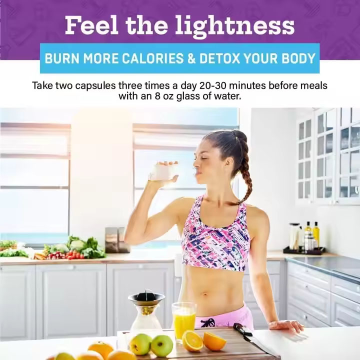 Premium Plant-Based Fat Burner with Garcinia Cambogia L-Carnitine Boost Metabolism Reduce Appetite Detox Energize