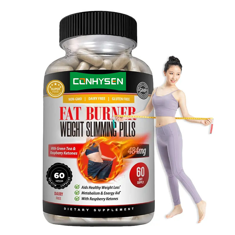 Premium Natural Fat Burner Capsules with Green Tea Raspberry Ketones Weight Management Support