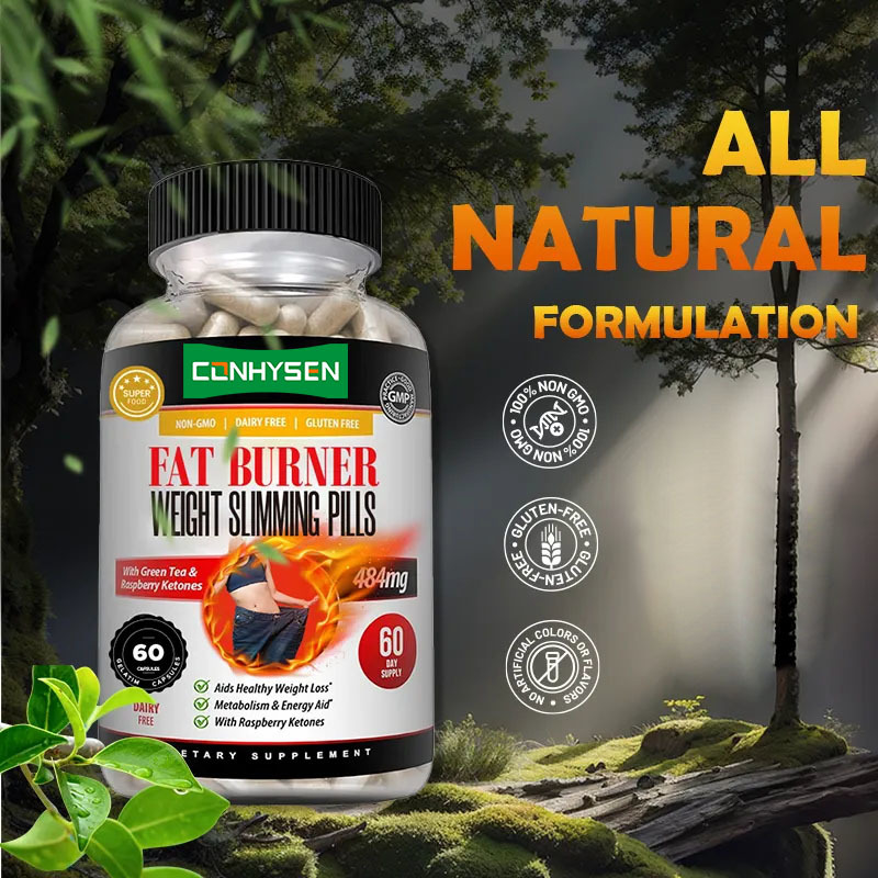 Premium Natural Fat Burner Capsules with Green Tea Raspberry Ketones Weight Management Support