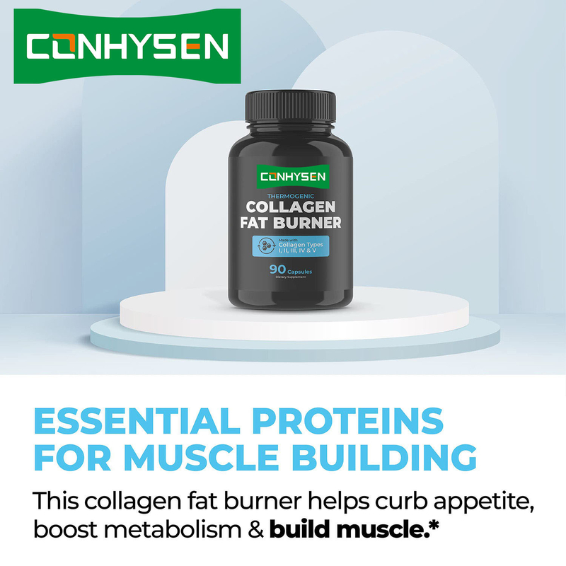 Custom Multi Collagen Peptides Capsules Fat Burner Supplements Appetite Suppressant Pill For Adults Anti Aging Collagen Pills