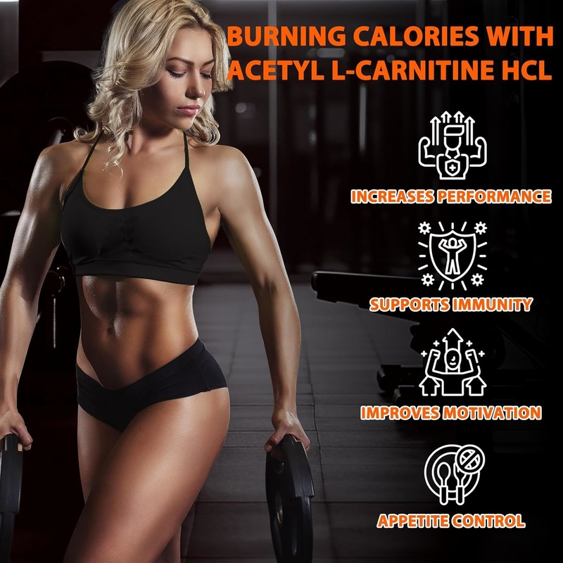 Advanced Thermogenic Fat Burner with Acetyl-L-Carnitine Boost Metabolism Energy Appetite Control Veggie Capsules