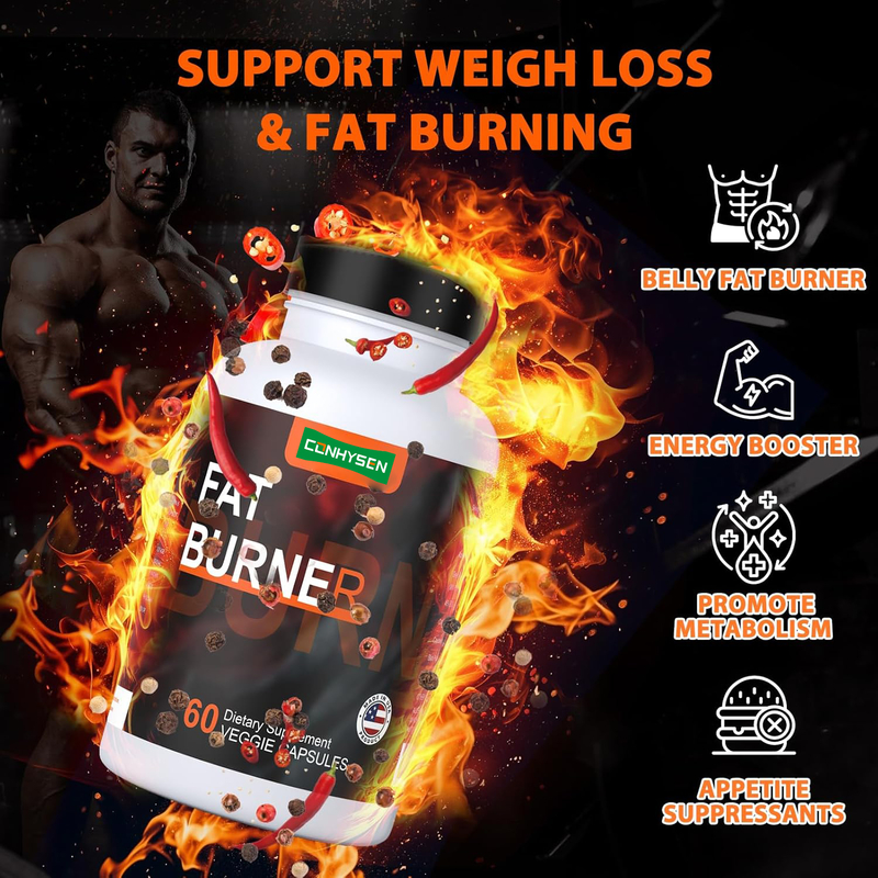 Advanced Thermogenic Fat Burner with Acetyl-L-Carnitine Boost Metabolism Energy Appetite Control Veggie Capsules