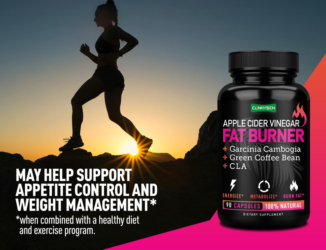 Apple Cider Vinegar Fat Burner with Garcinia Cambogia Green Coffee Bean Keto Paleo Friendly Appetite Control  Metabolism Support