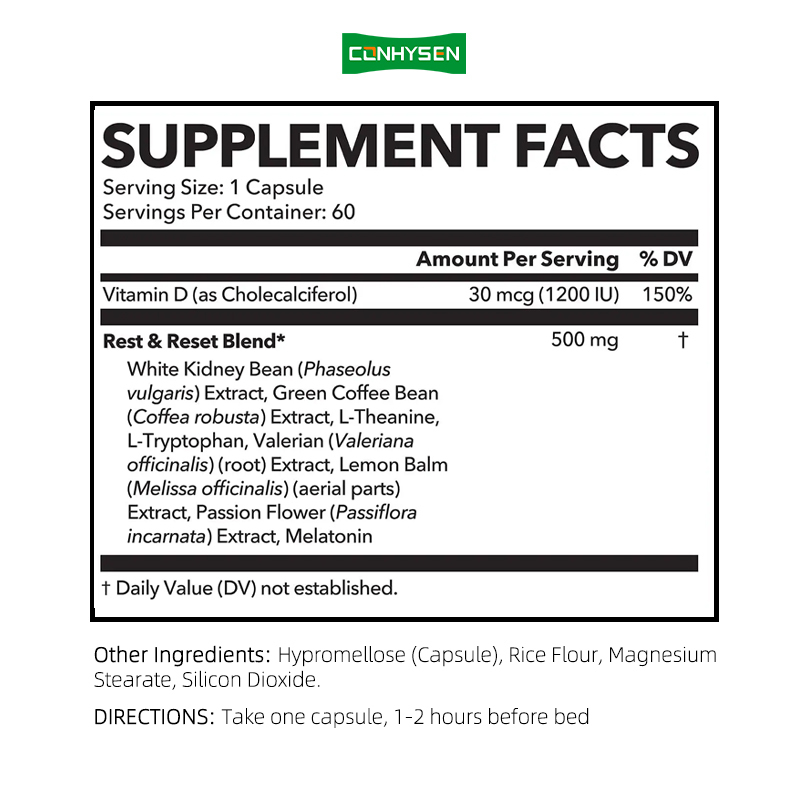 Custom Label Slimming Supplement Women's Night Time Fat Burner Capsules Supports Blood Sugar Balance