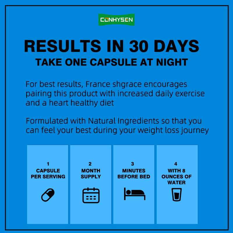 Custom Label Slimming Supplement Women's Night Time Fat Burner Capsules Supports Blood Sugar Balance
