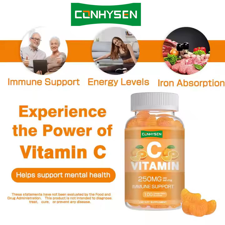OEM ODM Vitamin C Gummies 60 Boost Immunity System Vitamin Supplement for Adults Vitamin C Candy
