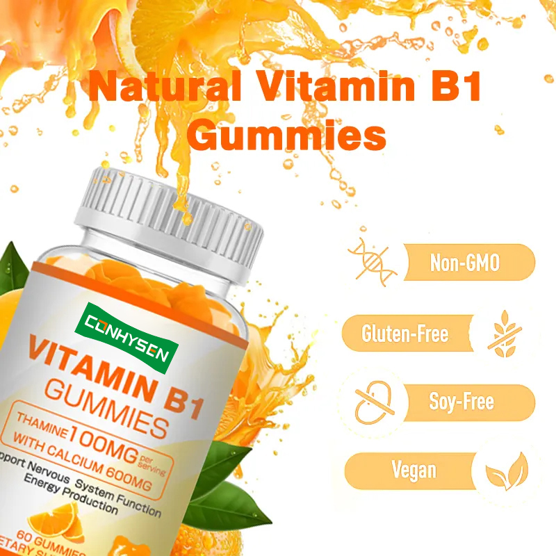 Private Label Vitamin B1 Gummies Boosts Energy Promote Heart Health Maintain Health Natural Supply