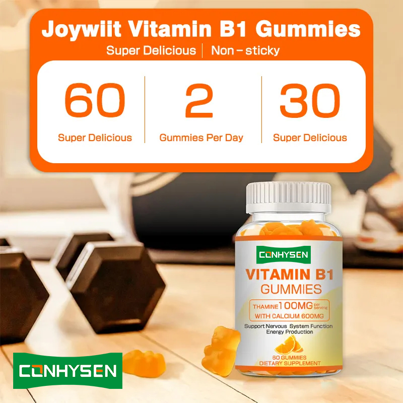 Private Label Vitamin B1 Gummies Boosts Energy Promote Heart Health Maintain Overall Health Natural Supply