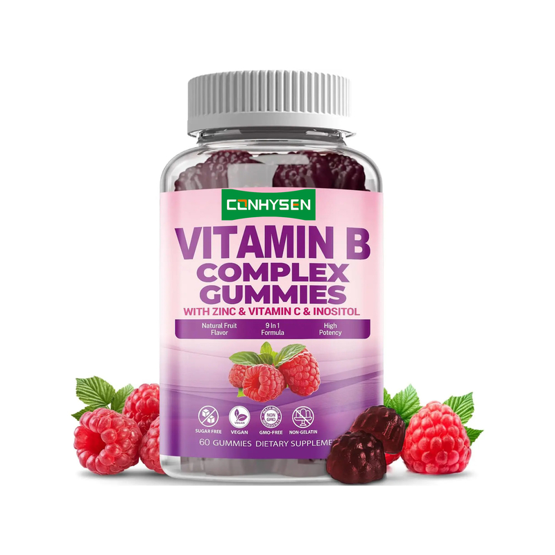 Vitamin B Complex Gummies for Immunity Booster Vitamin C B6 Zinc Folate Dietary Supplement Vitamin B12 Candy