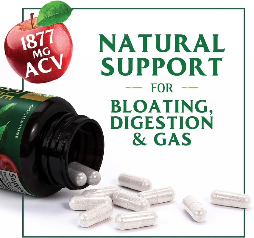 OEM Natural Ketone ACV Capsules Weight Loss Organic Sugar-Free Flat Belly Apple Cider Vinegar Capsules Weight Loss Gummy Candies Dietary Fiber