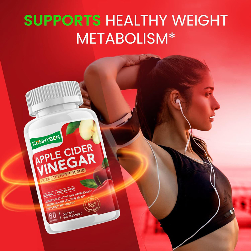 Biochealth OEM Private Label Apple Cider Vinegar Capsules with Mother Organic ACV Pills Slimming Detox Cleanse Supplement