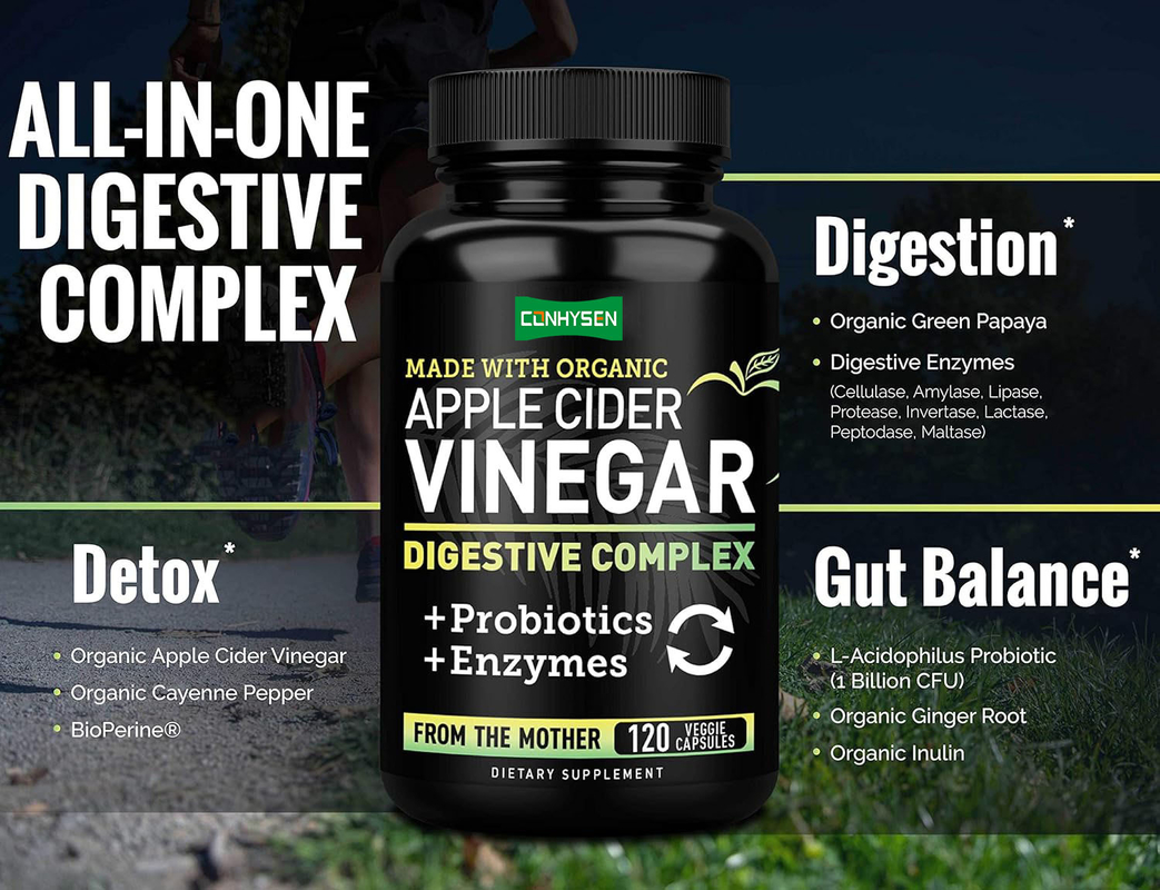 OEM/ODM Weight Loss ACV Capsules Apple Cider Vinegar Capsules Appetite Suppressant Apple Cider Vinegar Vitamin Enzyme Capsules