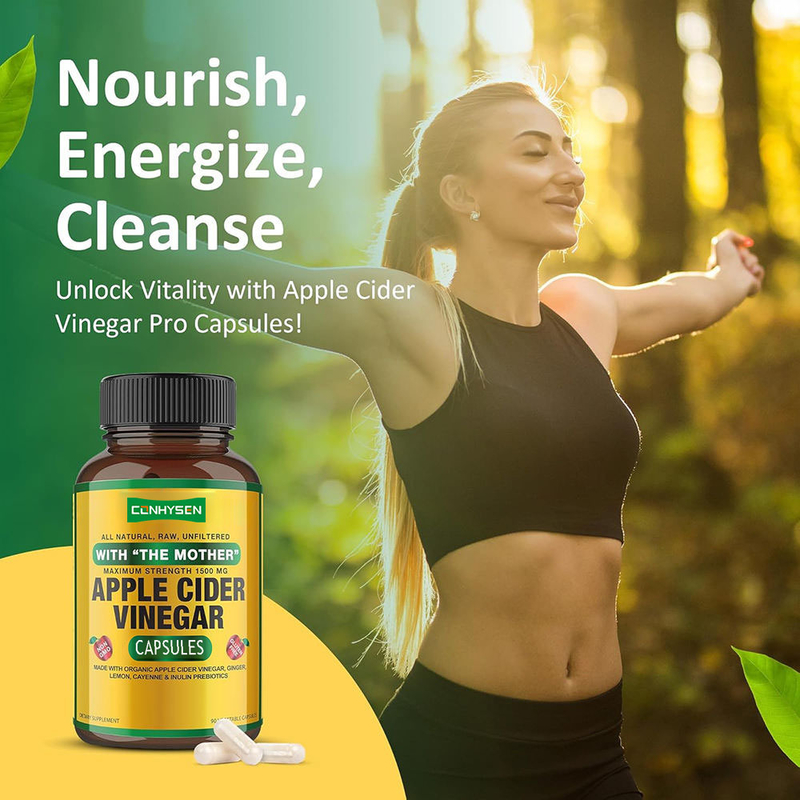 Private Label Promote Gut and Intestine Health Apple Cider Vinegar Capsule Promote Metabolism and Immune Boosting Capsule