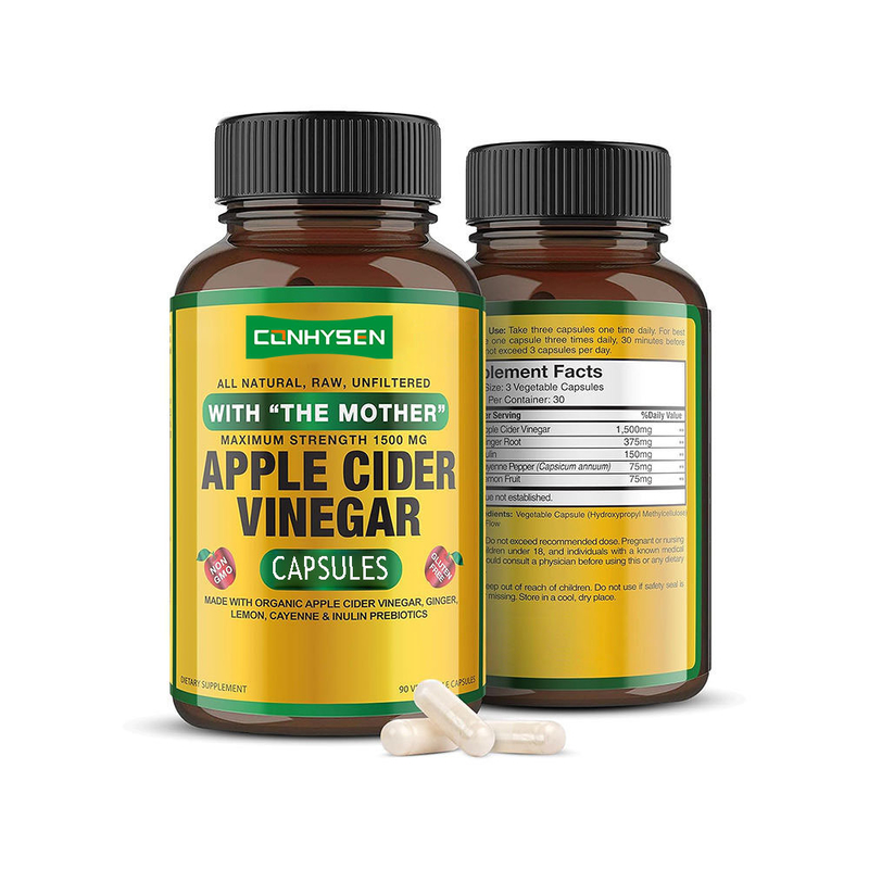 Private Label Promote Gut and Intestine Health Apple Cider Vinegar Capsule Promote Metabolism and Immune Boosting Capsule